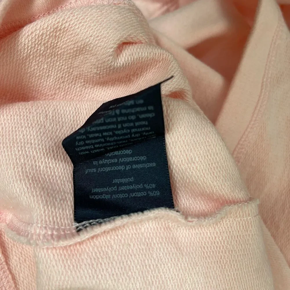 NWT Tommy Hilfiger Pink Metallic Heart Sweatshirt Dress Long Sleeves Sz M Y2K